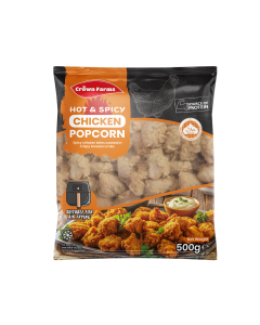 CROWN FARMS HOT AND SPICY CHICKEN POPCORN 12