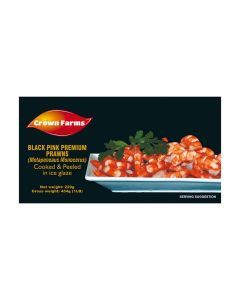 Crown Farms Prawns Cooked And Peeled Block 90-120 220g
