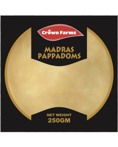 Crown Farms Plain Papadom 250g