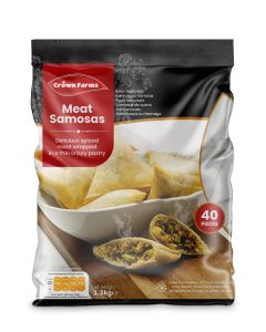 Crown Farms Meat Samosas 40pcs